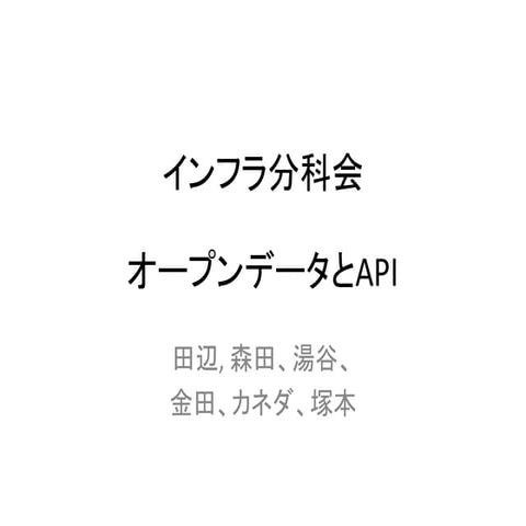 オープンデータとAPI（青空文庫アイデアソン#1資料）