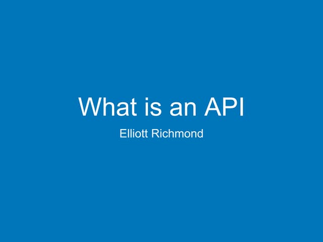 What is an API