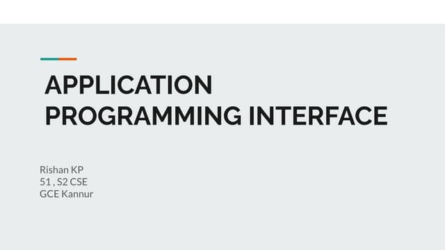 Basic of API