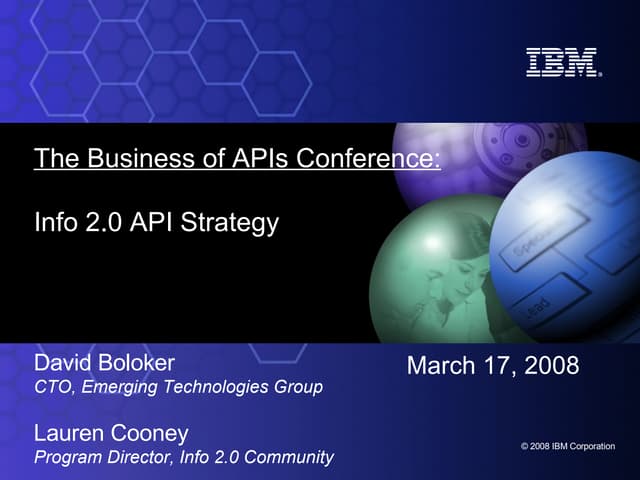 API Conference: March 2008