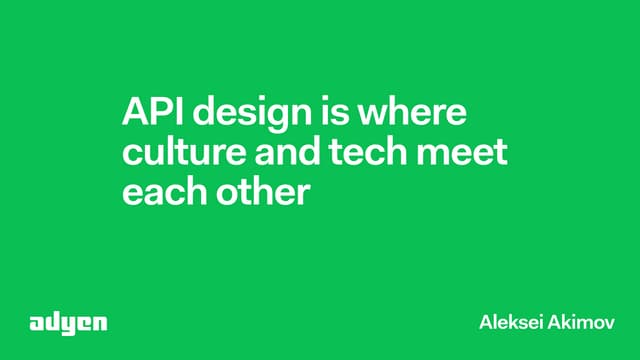 INTERFACE, by apidays  - API Design is where culture and tech meet each other...