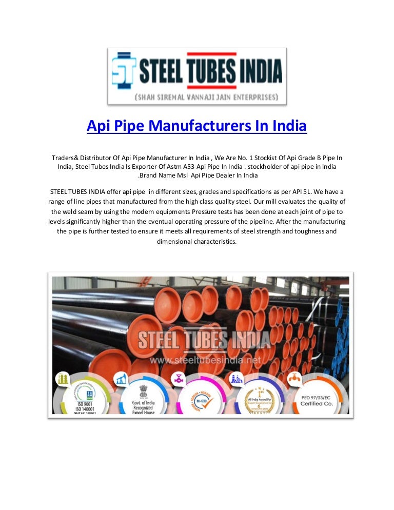 api pipe manufacturers in india