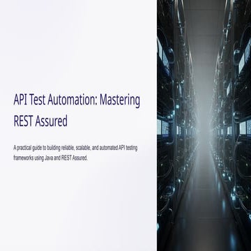 Mastering REST Assured for Scalable API Test Automation Frameworks | PPTX