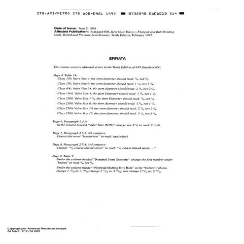 Api 600 | PDF