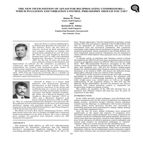 Api 618 tutorial | PDF