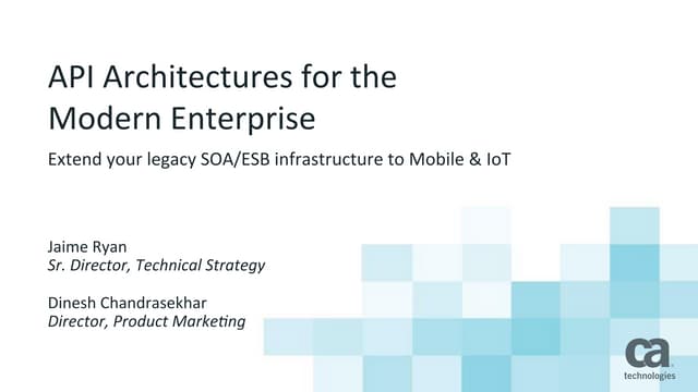 Api architectures for the modern enterprise