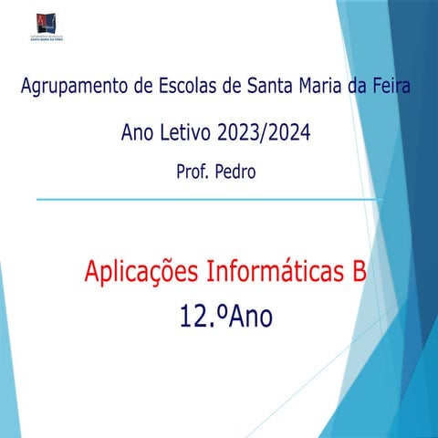 APIb  Aula 1 Apresentacao da disciplina e conteúdos a ministrar