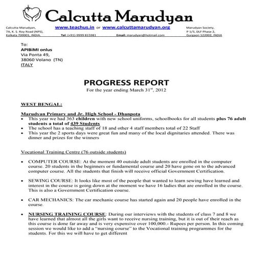 Apibimi reports  2011 12