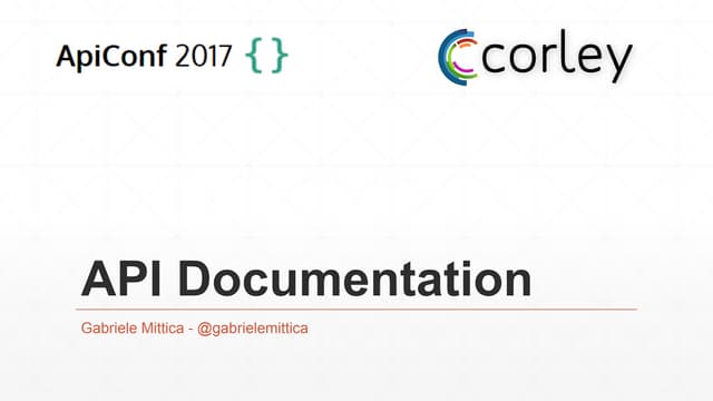 Apiconf - Doc Driven Development