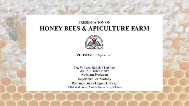 Introduction to Honeybees and Apiculture