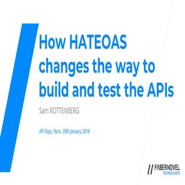 APIDays 2018 - APIOps & Microservices - How HATEOAS changes the way to build ...