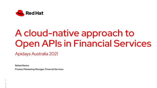 apidays LIVE Australia 2021 - A cloud-native approach for open banking in act...