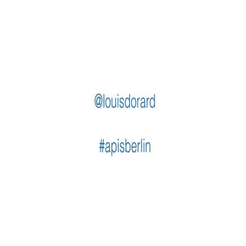 Predictive APIs at APIdays Berlin