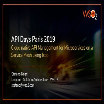APIdays Paris 2019 - Cloud native API Management for Microservices on a Servi...