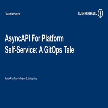 Apidays Paris 2023 - AsyncAPI For Platform Self-Service, João Dias and ...