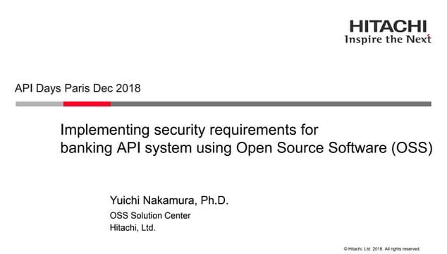  Implementing security requirements for banking API system using Open Source ...