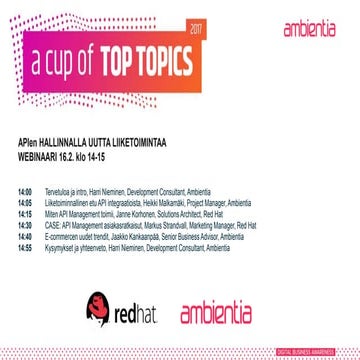 APIen hallinnalla uutta liiketoimintaa