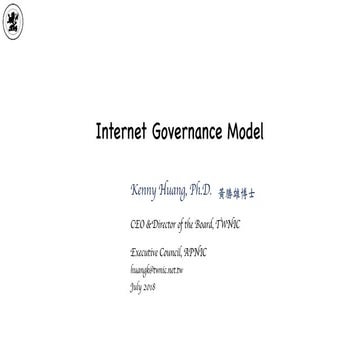 Internet Governance Model in Taiwan