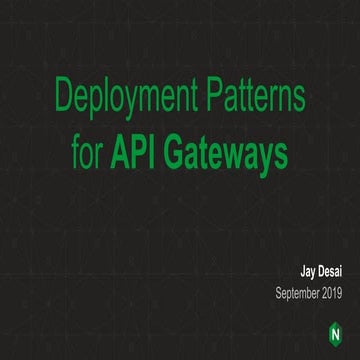 API Gateway Deployment Patterns | PPT