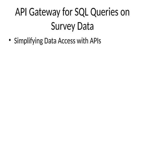 API_Gateway_SQL_Presentation for engineering | PPTX