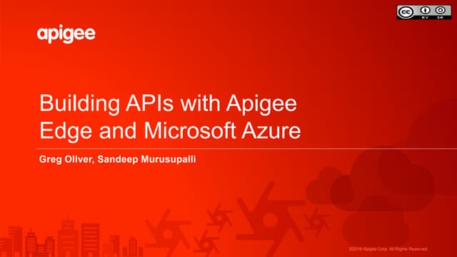 Building APIs with Apigee Edge and Microsoft Azure