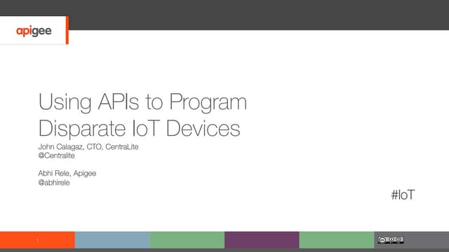 Using APIs to Program Disparate IoT Devices
