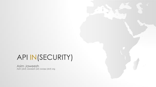 API IN(SECURITY)