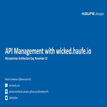 API Management with wicked.haufe.io