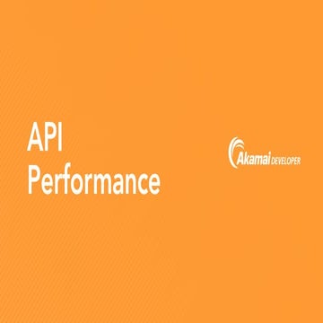 Velocity + Fluent 2018: API Performance