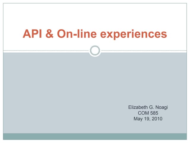 Api presentation update