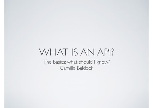 Introduction to APIs