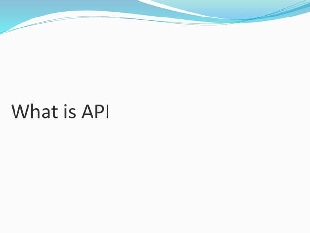 What is API's
