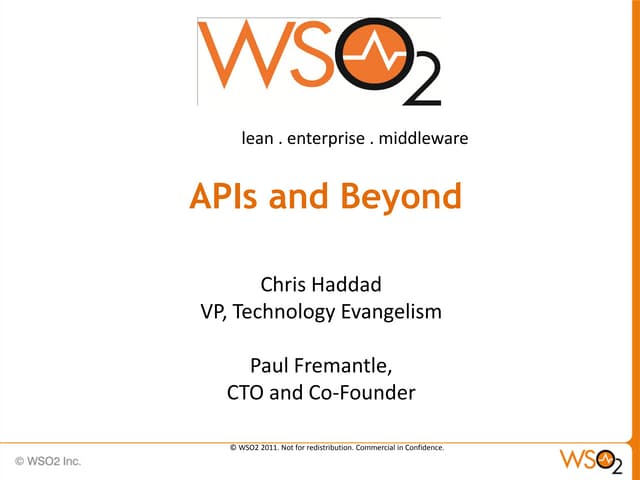 APIs and Beyond
