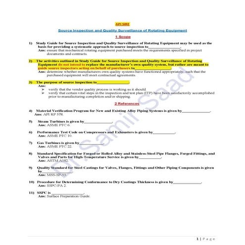 API SIRE-Source Inspector Rotating Equipment Notes-Dr. Samir Saad 