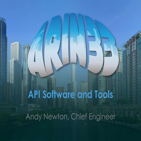 ARIN API Software and Development Toolkit | PPTX