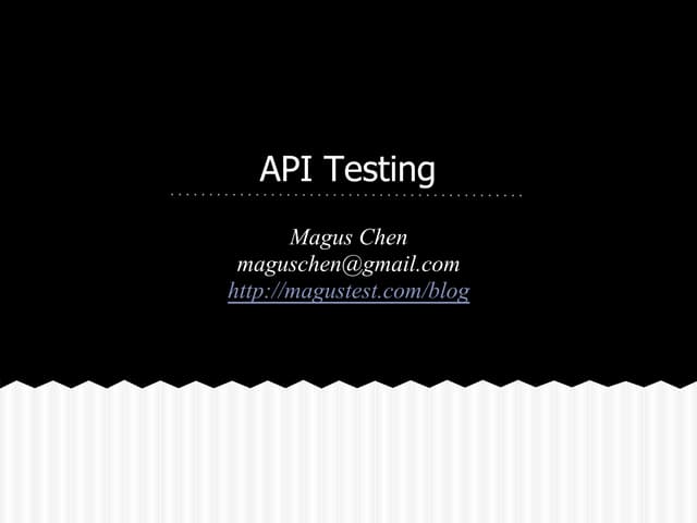 Api testing