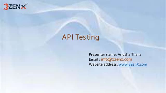 API Testing course in hyderabad...........
