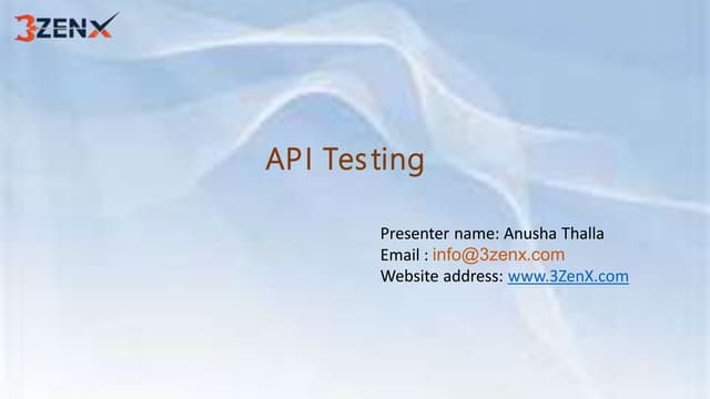 API testing training institute in hyderabad