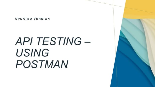 Api Testing Using Postman Manual Automation Pptx Api Testing Using Postman Manual Automation Pptx