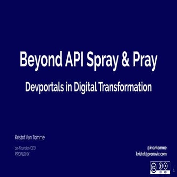 Beyond API Spray & Pray: Developer Portals in Digital Transformation