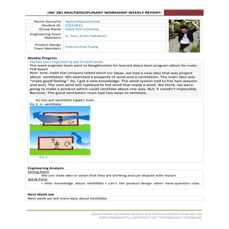 Weekly report template[1] | DOCX