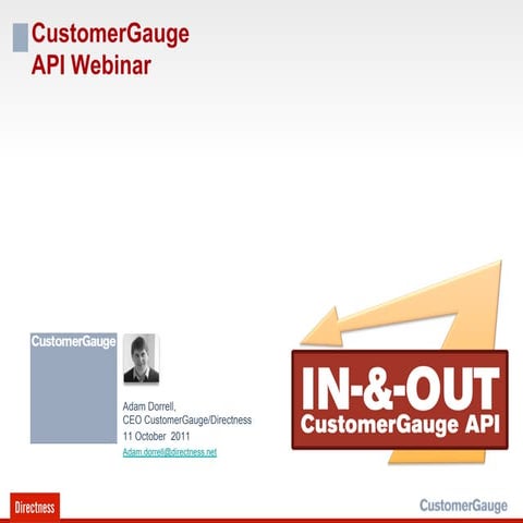 CustomerGauge Net Promoter API Webinar 11oct2011