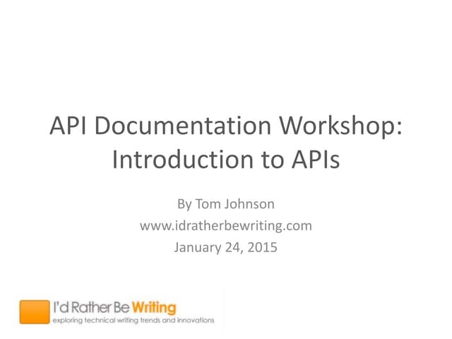 API workshop: Introduction to APIs (TC Camp)