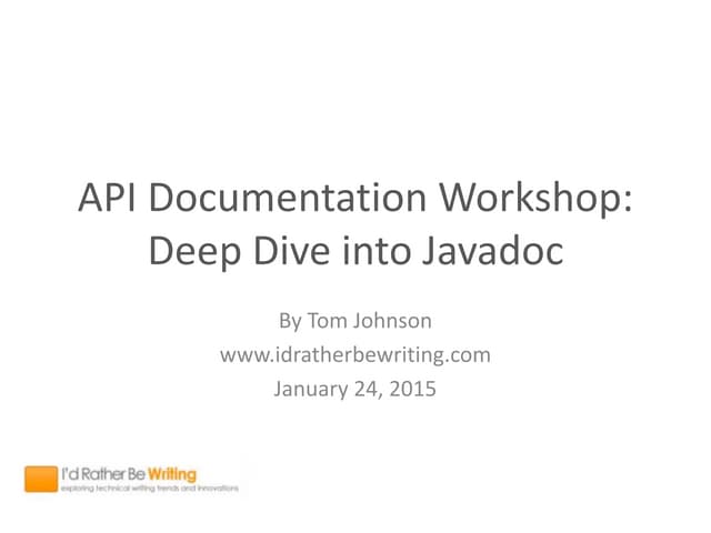 API workshop: Deep dive into Java
