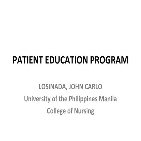 Patient Education Program