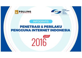 Infografis Penetrasi dan Perilaku Pengguna Internet Indonesia 2016 APJII