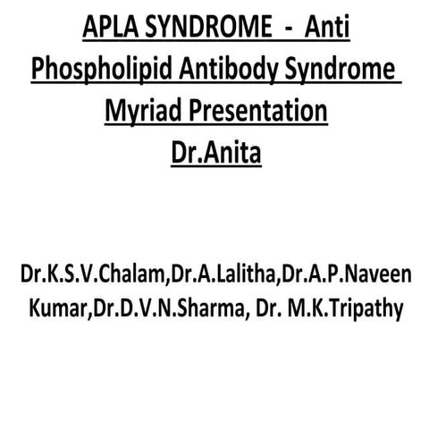 APLA SYNDROME