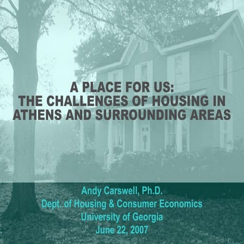 A Place for Us Presentation (June 22, 2007)