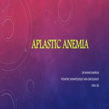 Aplastic anemia