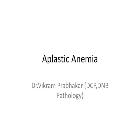 Aplastic anaemia